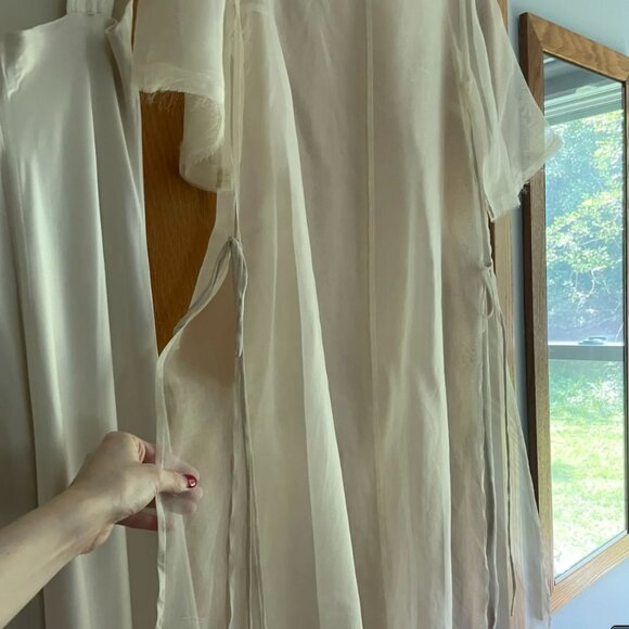 Kamperett SET Ivory Silk Thea Sheath & Lisette Midi Slip - Picture 6 of 10